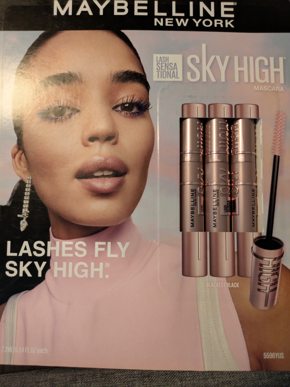 Maybelline Sky High Mascara — Blackest Black with Rose Gold Tubes